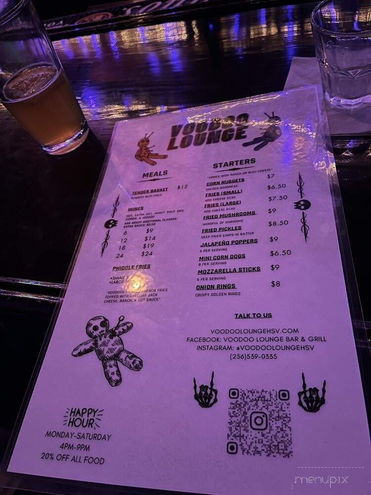 The Voodoo Lounge - Huntsville, AL menu_pic