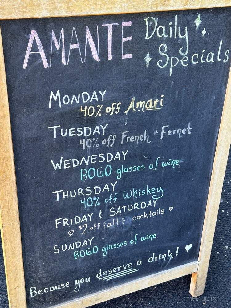 Amante - Denver, CO menu_pic