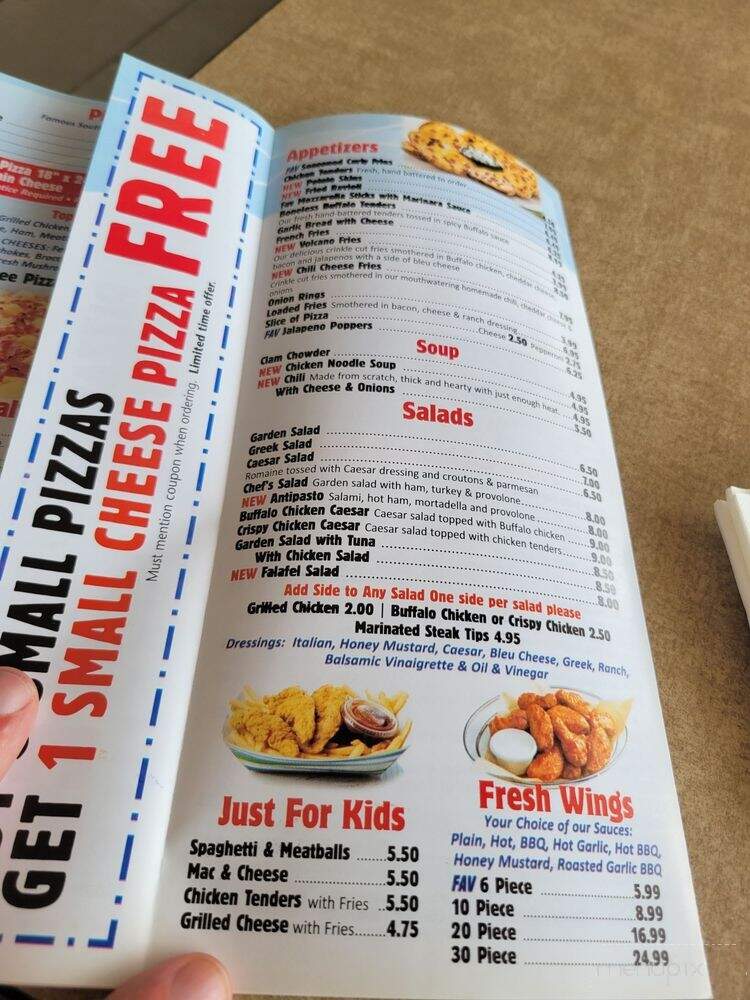 Park Street Pizza - Attleboro, MA menu_pic