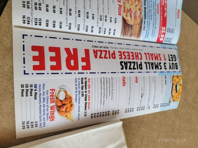 Park Street Pizza - Attleboro, MA menu_pic