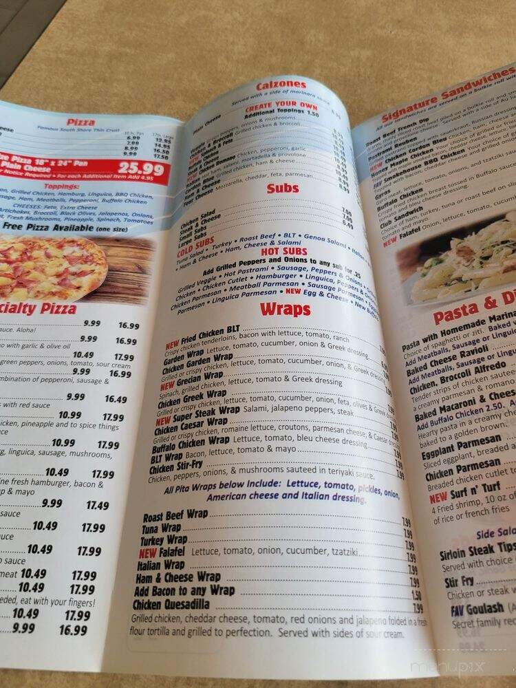 Park Street Pizza - Attleboro, MA menu_pic