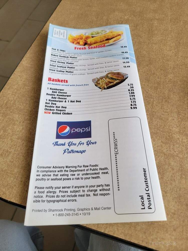 Park Street Pizza - Attleboro, MA menu_pic