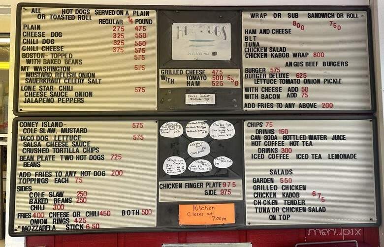 Route 16 Dairy Bar - Ossipee, NH menu_pic