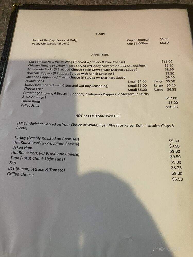 New Valley Tavern - Plymouth Meeting, PA menu_pic