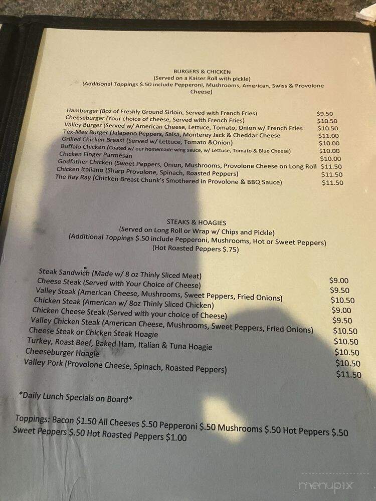 New Valley Tavern - Plymouth Meeting, PA menu_pic