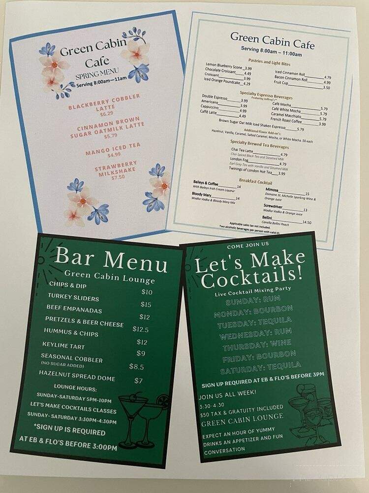 The Green Cabin Room - Vero Beach, FL menu_pic