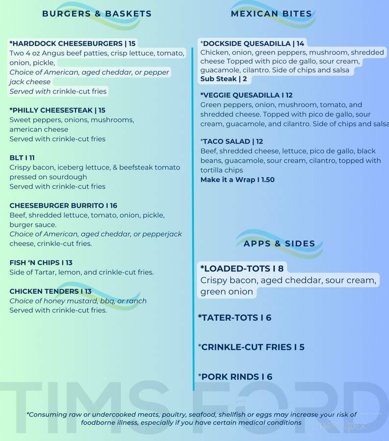 Hard Dock Cafe - Winchester, TN menu_pic