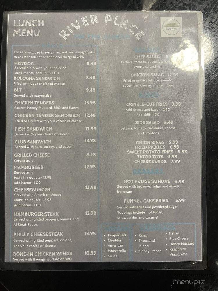 River Place Cafe - Kyles Ford, TN menu_pic