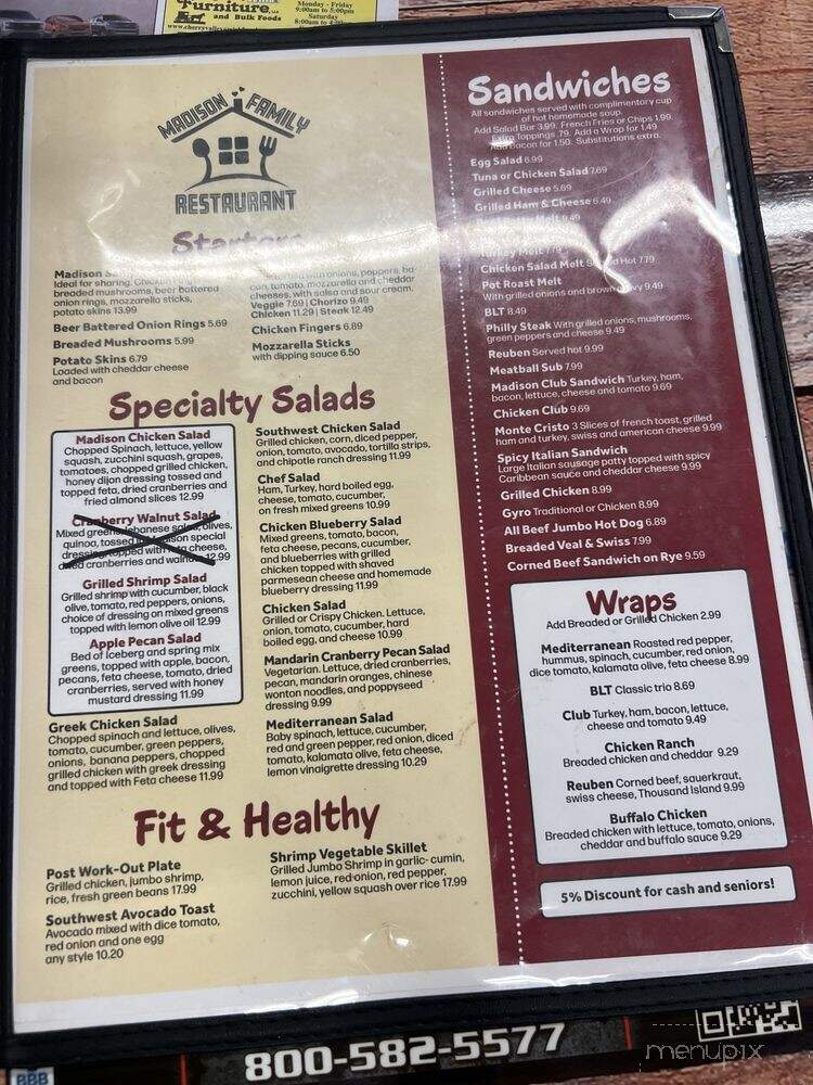 Best Friends Family Restaurant - Madison, OH menu_pic