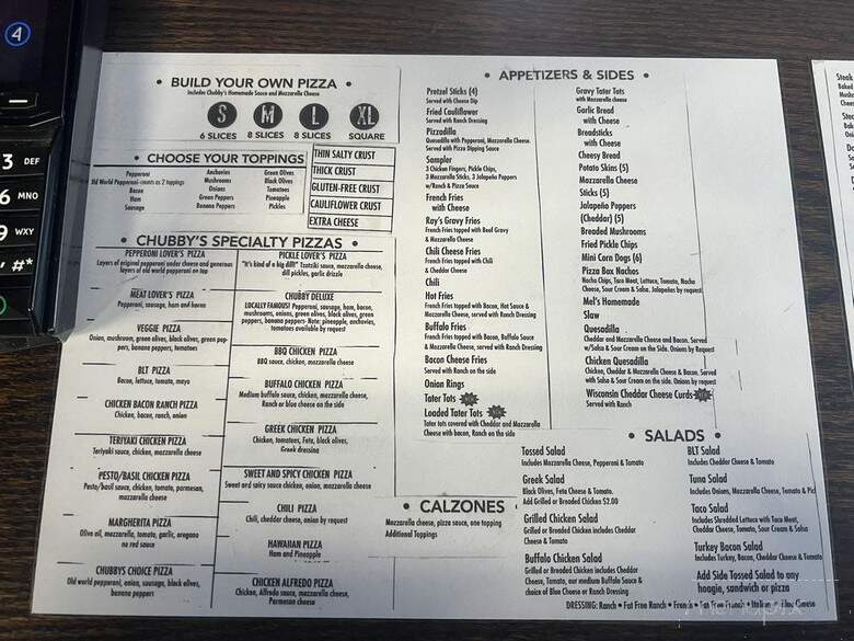 Chubby's Pizza Of Morrow - Morrow, OH menu_pic