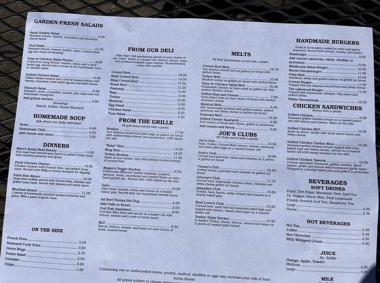 Joe's Deli & Restaurant - Cleveland, OH menu_pic