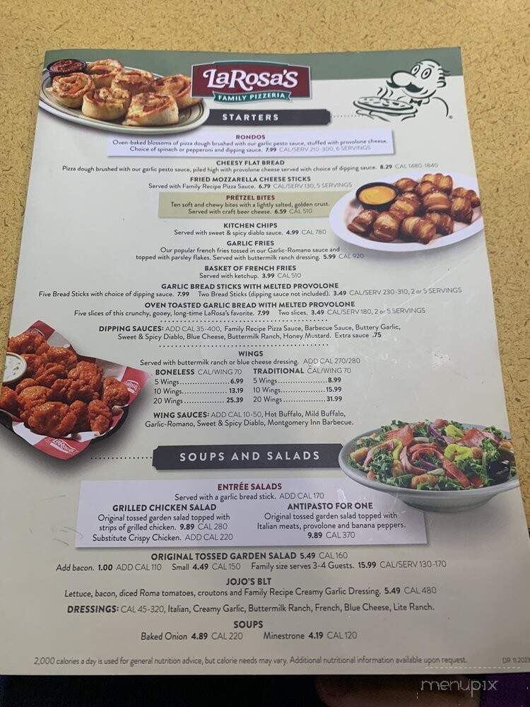 La Rosa's - Harrison, OH menu_pic