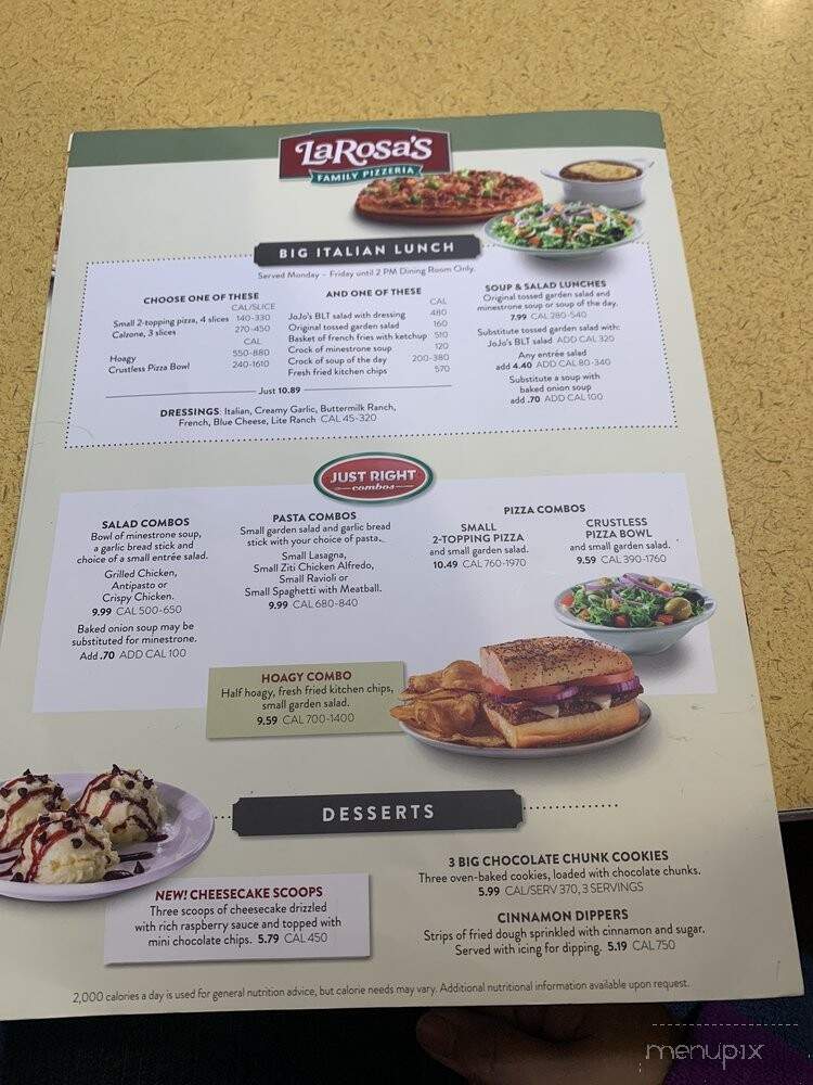 La Rosa's - Harrison, OH menu_pic