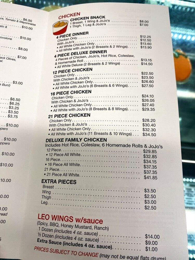 Leonardo's Pizza - Fairlawn, OH menu_pic