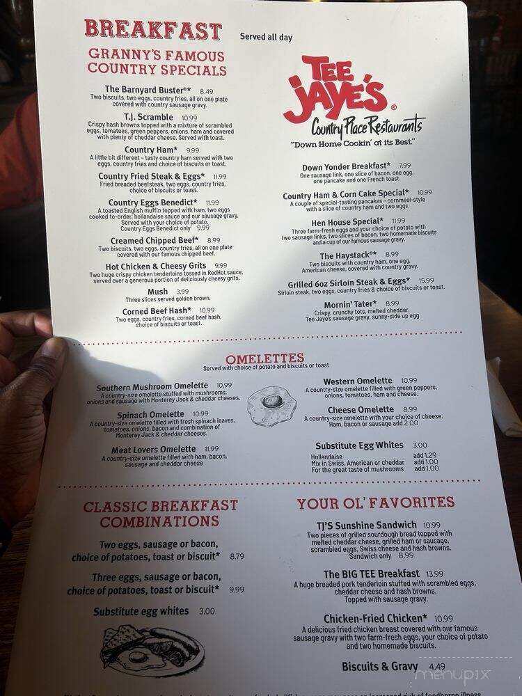 Tee Jaye's Country Place - Columbus, OH menu_pic