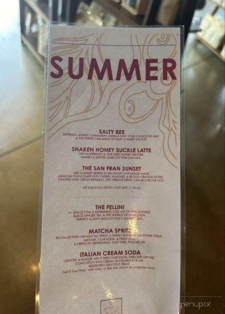 San Francisco Coffee Roasting Company - Atlanta, GA menu_pic