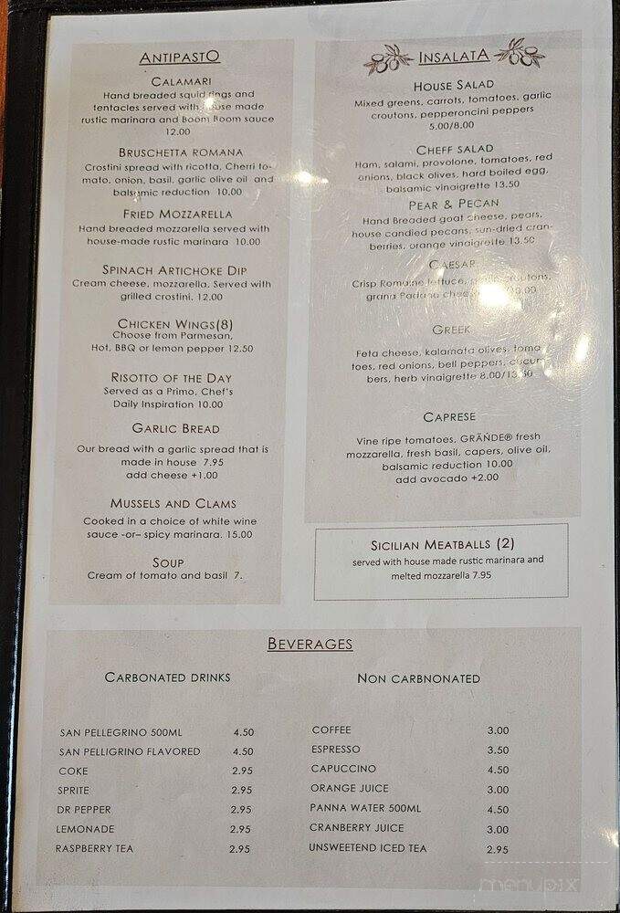 Naples Pizza and Franco Italian Grill - San Antonio, TX menu_pic