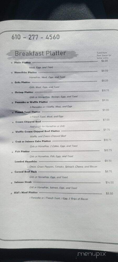 Main Street Cafe - Norristown, PA menu_pic