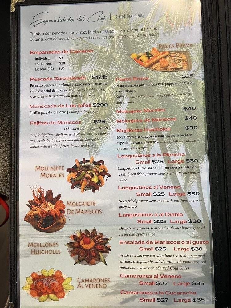 Mariscos Morales - Woodburn, OR menu_pic