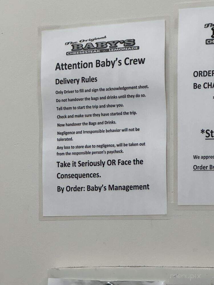 Original Baby's Cheesesteak - Country Club Hills, IL menu_pic