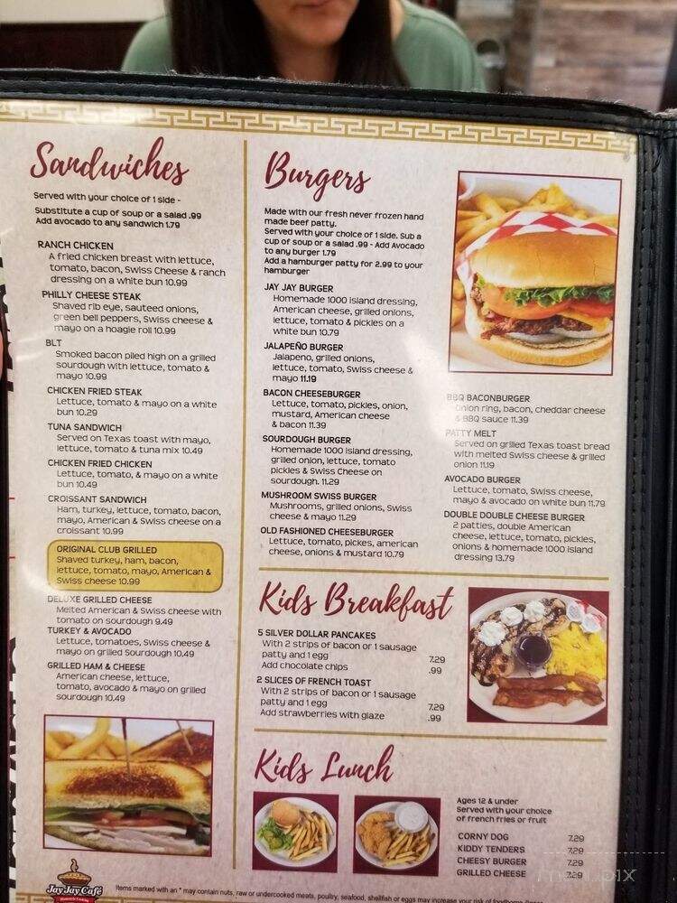 Jay Jay Cafe - Arlington, TX menu_pic