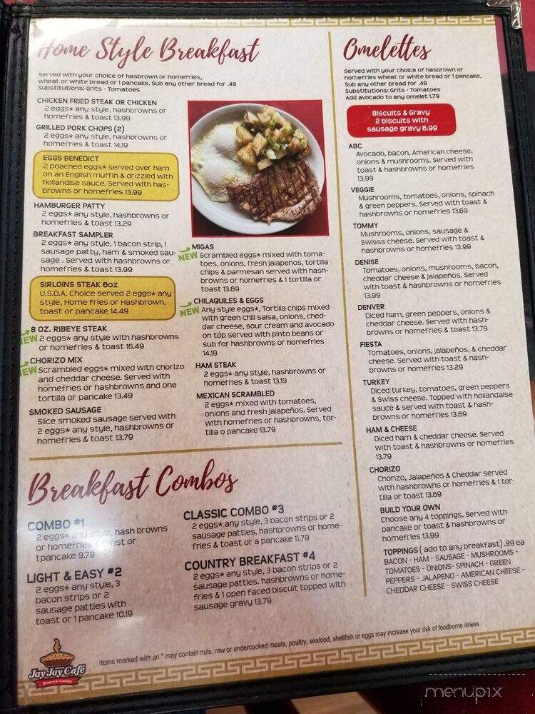 Jay Jay Cafe - Arlington, TX menu_pic