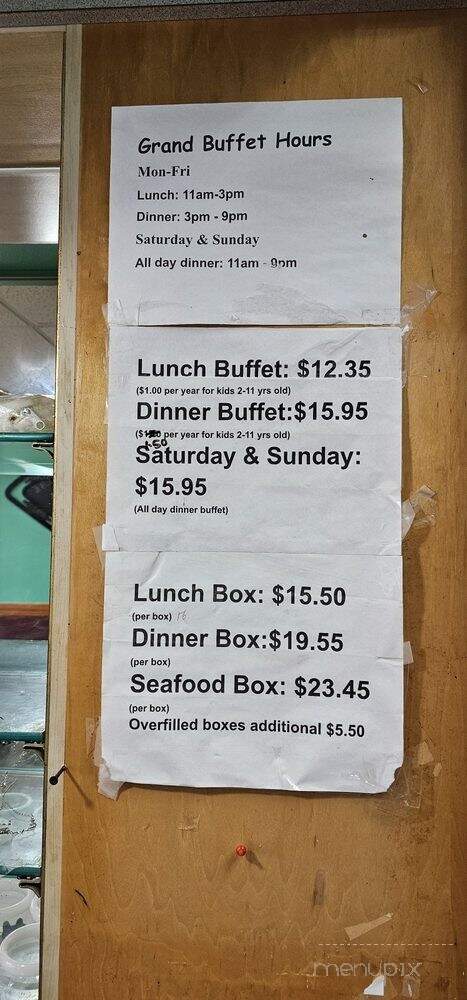 Grand Buffet - Marysville, WA menu_pic