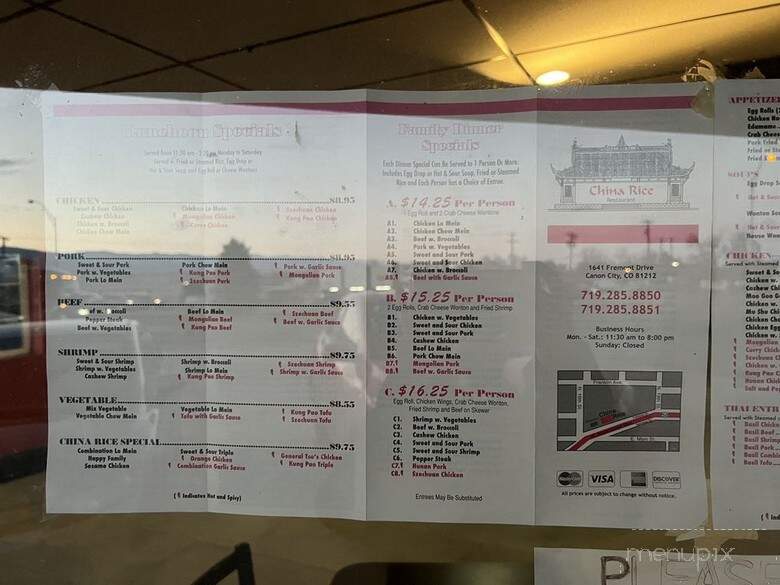 Fu Xing Garden - Canon City, CO menu_pic