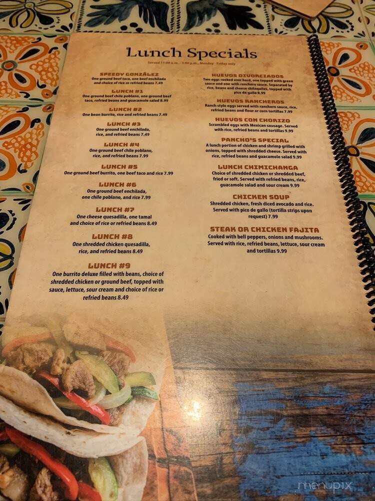 Monte Alban Mexican Grill - Penfield, NY menu_pic