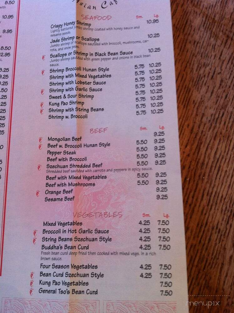 Asian Cafe - Castle Shannon, PA menu_pic