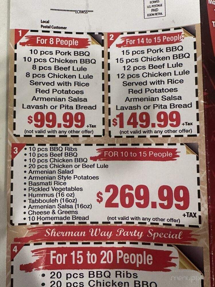 Sherman Way Grill & Pizza - North Hollywood, CA menu_pic