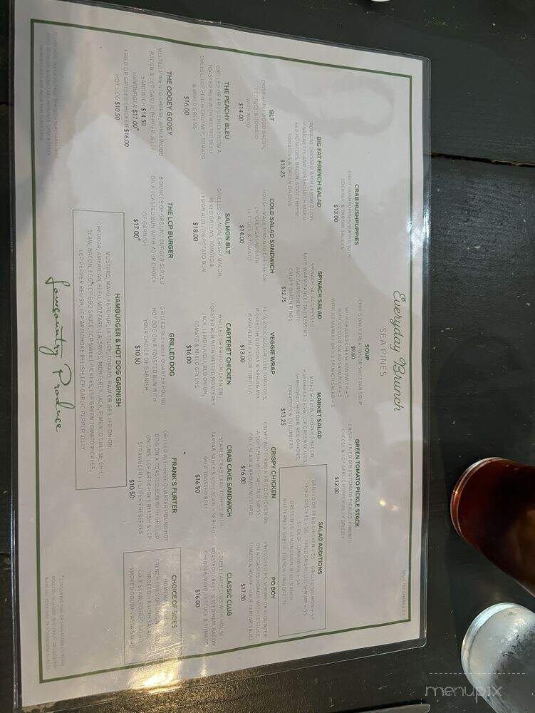 The Market at Sea Pines Center - Hilton Head Island, SC menu_pic