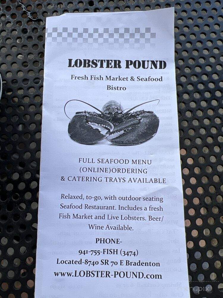 Lakewood Ranch Lobster Pound - Manatee County, FL menu_pic