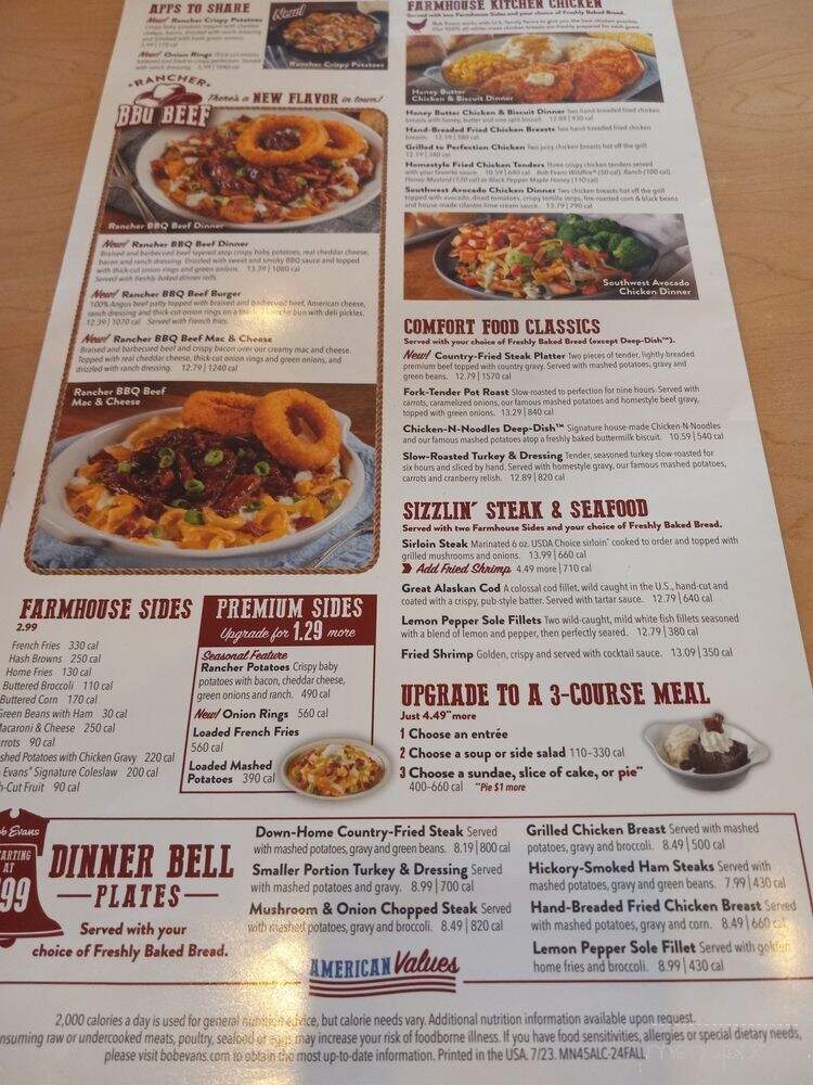 Bob Evans Restaurant - Brooksville, FL menu_pic