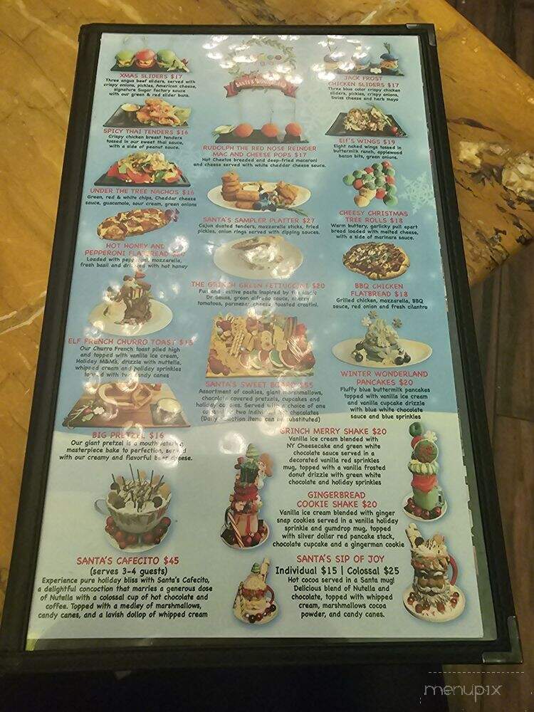 Sugar Factory - Rosemont, IL menu_pic