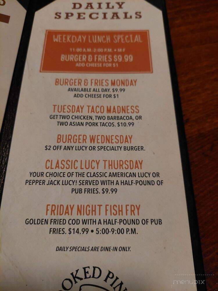 Crooked Pint Ale House - Apple Valley, MN menu_pic