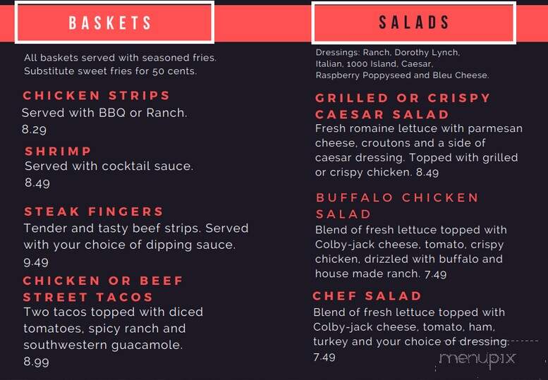 Z's Bar and Grill - Scribner, NE menu_pic