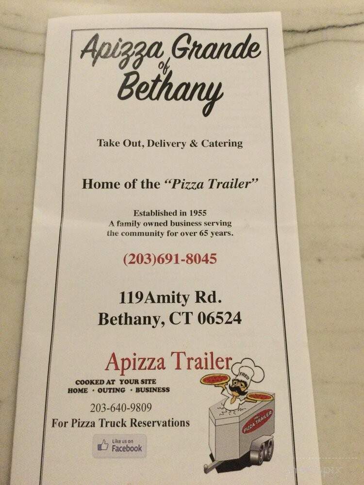 Grand Apizza of Bethany - Bethany, CT menu_pic