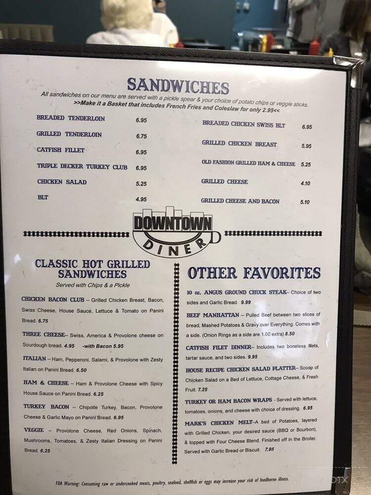 Downtown Diner - Frankfort, IN menu_pic