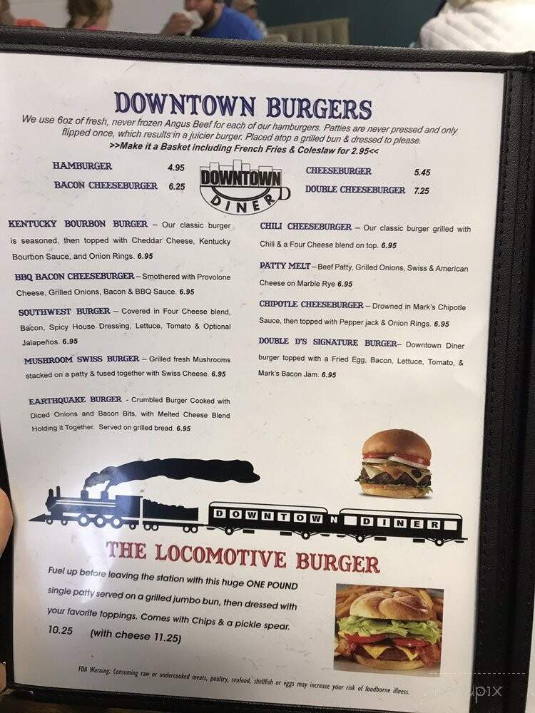 Downtown Diner - Frankfort, IN menu_pic