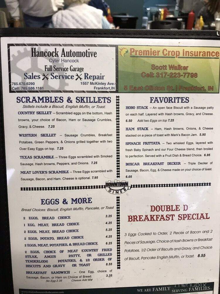 Downtown Diner - Frankfort, IN menu_pic
