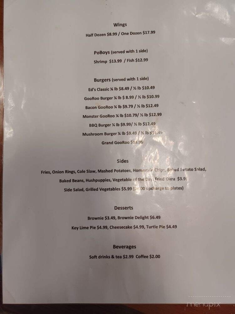 GooRoo's Express - Fairhope, AL menu_pic