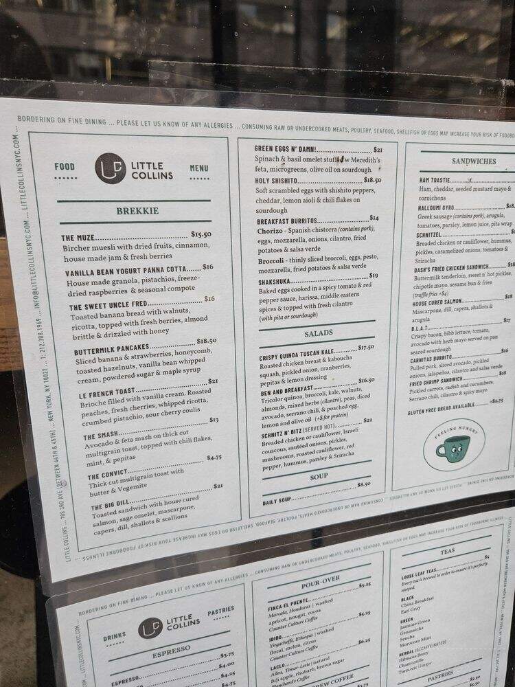 Little Collins - New York, NY menu_pic