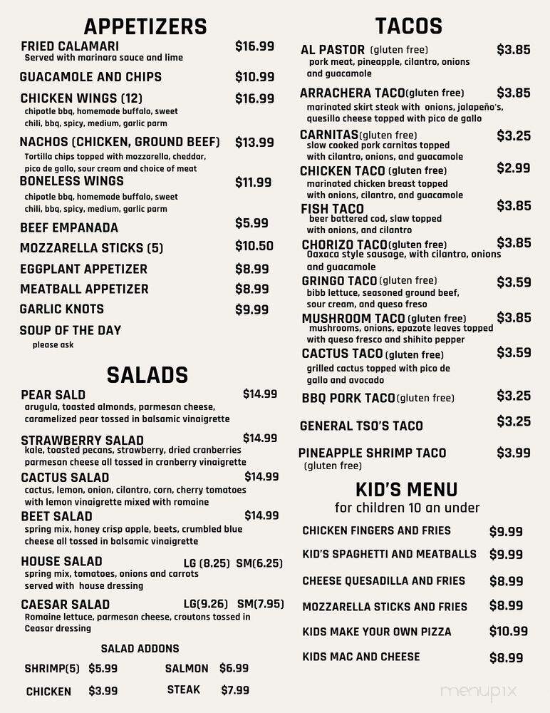 La Roma Pizza & Restaurant - Ulster Park, NY menu_pic