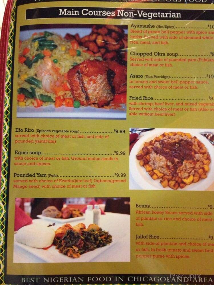 Bisi African Restaurant - Schaumburg, IL menu_pic