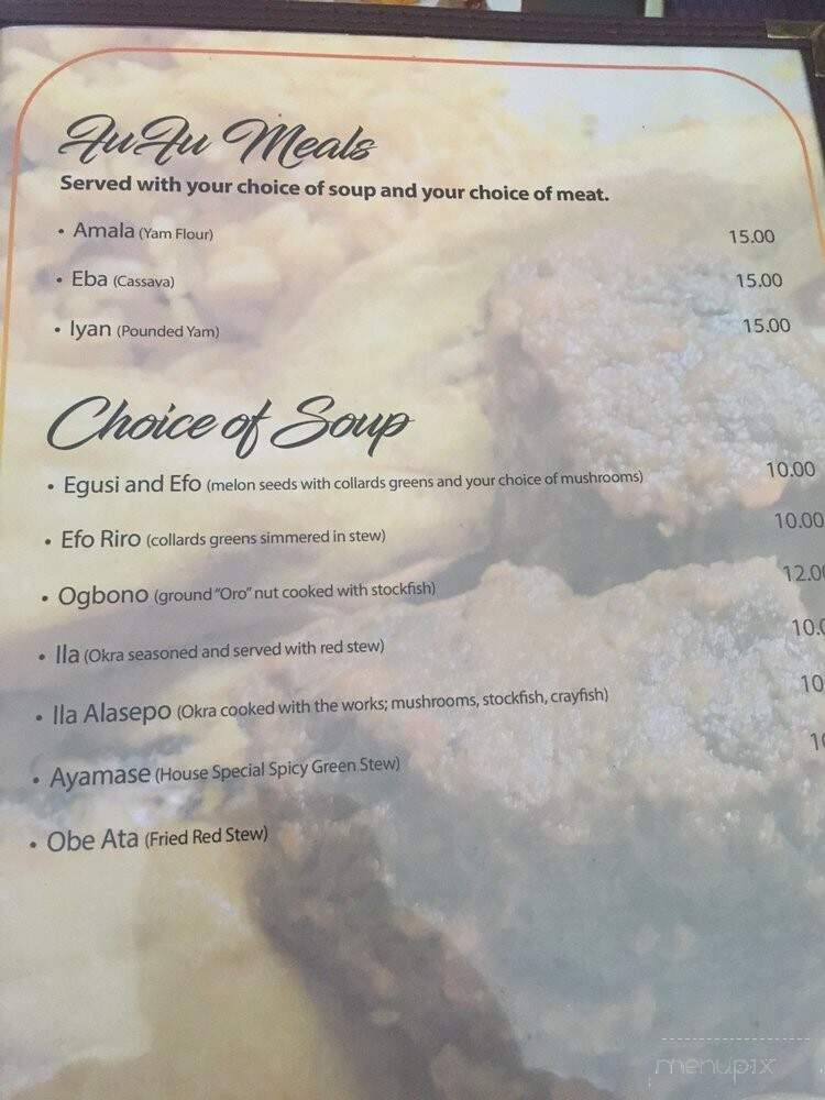 Joyful Heart African Cuisine - Lanham, MD menu_pic