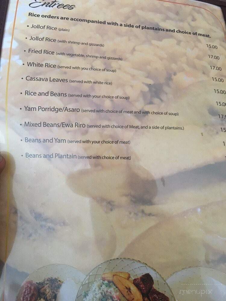 Joyful Heart African Cuisine - Lanham, MD menu_pic