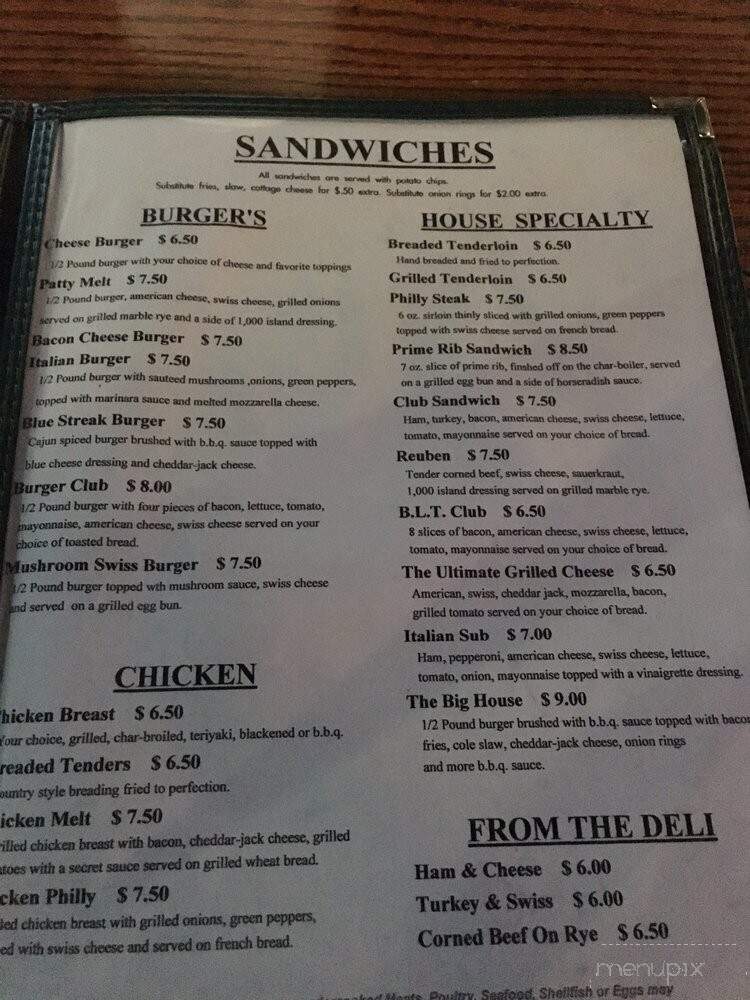Thompson House - Indianapolis, IN menu_pic