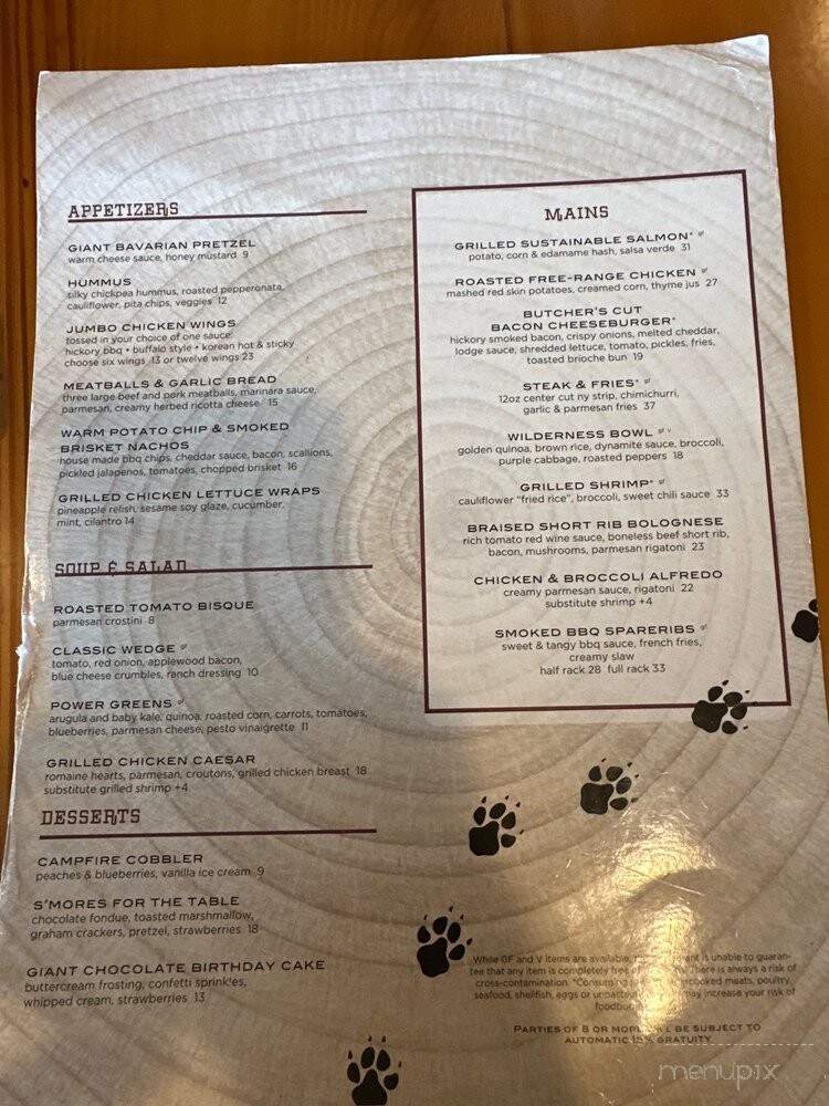 Lodge Wood Fired Grill - Grapevine, TX menu_pic