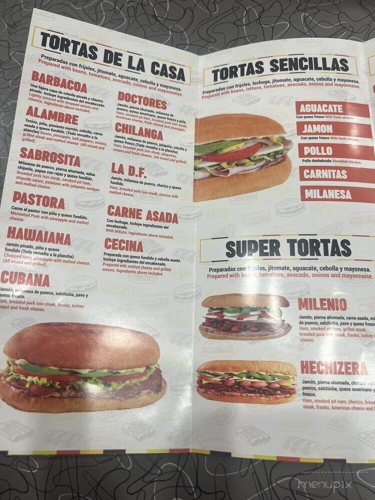Tortas la Hechizera - Arlington, TX menu_pic